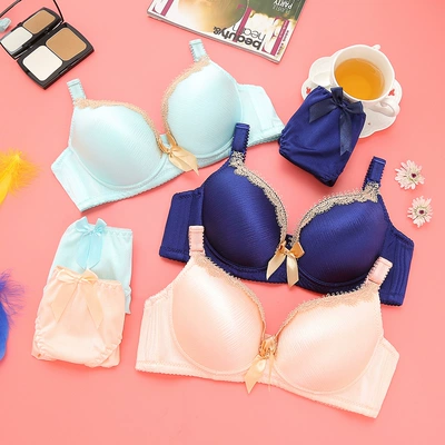 内衣女学生高中少女日系可爱小胸聚拢性感插片式加厚调整型胸罩女-淘宝网