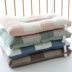 Gối in hình đơn giản kiểu Nhật Bản lưới nhỏ có thể giặt được bằng lông nhung nhung chăm sóc sức khỏe gối đơn 74 * 48cm Gối