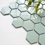 Розовая шестиугольная керамическая мозаика светло -зеленая ванная комната для ванной комнаты туалетная плитка плит