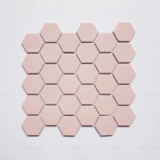 Розовая шестиугольная керамическая мозаика светло -зеленая ванная комната для ванной комнаты туалетная плитка плит