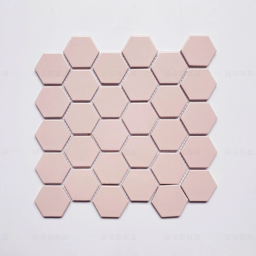Розовая шестиугольная керамическая мозаика светло -зеленая ванная комната для ванной комнаты туалетная плитка плит