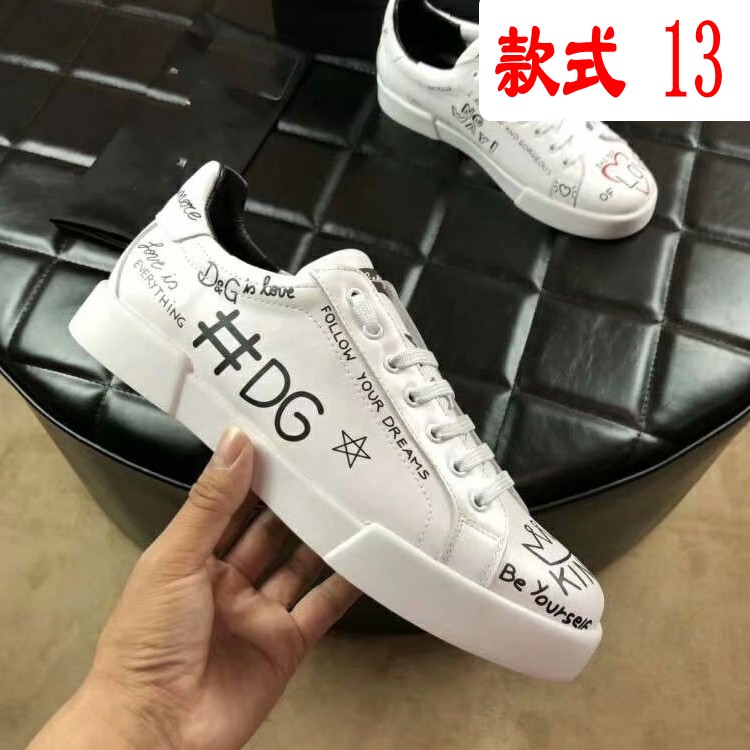 Style (13)European station 2020 new pattern cowhide Round head Frenulum letter leisure time fashion Little white shoes Low Gang men and women shoes Couple shoes
