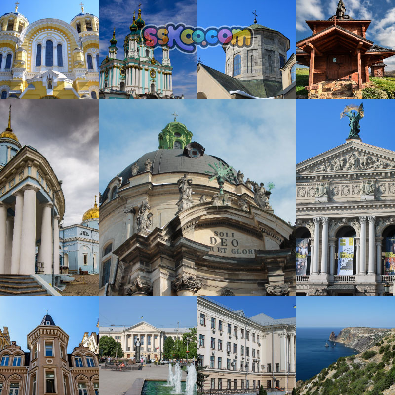 乌克兰基辅城市街道教堂街景风光旅行东欧洲高清图片插图照片素材