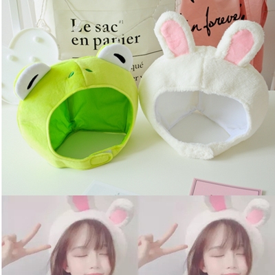 taobao agent Japanese and Korean soft girl plush rabbit frog hat ins