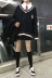Kích thước lớn mm200 kg chất béo Hàn Quốc của áo len cổ chữ V hoang dã + áo sơ mi sọc đơn giản hoang dã áo kiểu nữ cao cấp Áo len