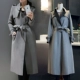 Áo khoác gió cỡ nhỏ bằng nhung da hoẵng nữ dáng dài trung bình xuân thu 2023 phiên bản Hàn Quốc cao cấp mới mỏng vừa vặn và áo khoác ngoại cỡ mỏng áo khoác nữ