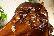 Tơ lụa vàng nanmu chạm khắc bàn trà cánh gà bằng gỗ cây gốc cây bàn trà gỗ nguyên khối toàn bộ bàn trà gỗ gụ 418 - Các món ăn khao khát gốc