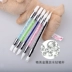 Nail Art Silicone Pen Hollow Chạm bút dập nổi Nail Rubber Pen Double Head with Drill Super Soft Nail Tool Tool Silicone Pen - Công cụ Nail