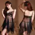 Cổ điển sexy quan điểm ăn mặc nightdress nhỏ ngực đồng phục cám dỗ dây vải tuyn phù hợp với đồ lót sexy kích thước lớn đồ ngủ đồ bộ mặc nhà Đêm đầm