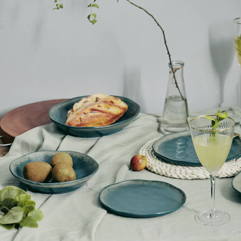 Playing Nordic INS Peacock Green Irregular Date Collection High -value Fish Disk Vanades Creative Creative