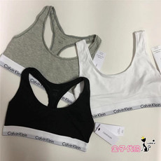 Бюстгальтер 北美正品calvinklein/ck运动内衣莫代尔经典logo宽白边文胸背心女