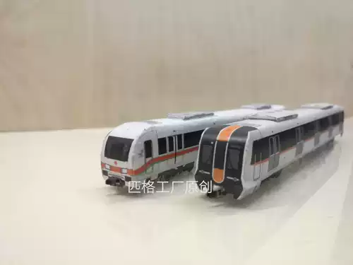 Picid n Доля Шанхайская линия метро 7 7 7 -й бумажный модель поезда DIY DIY Ручной железнодорожной модель ручной работы с высокой скоростью