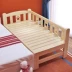 Trẻ em đồ nội thất trẻ em giường giường đơn 1 m giường trẻ em với hộ lan tôn sóng cậu bé cô gái rắn giường gỗ cot giường lưới cho bé Giường