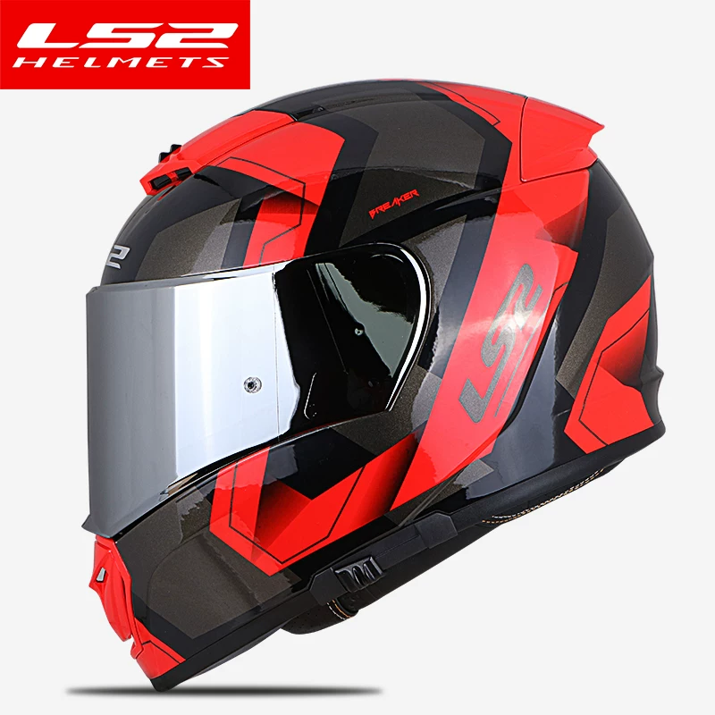 Полноразмерный шлем LS2 Motorcycle, двойные линзы, весна и осень, Bluetooth, городской эксплуатируемый шлем, женский, запотевание Four Seasons FF390