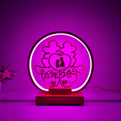 Креативная настольная лампа, фонарь для кровати, светодиодные красные свадебные туфли