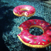 Donut bơi vòng-INS-Lớn-Gửi chân đường kính 90cm phao bơi Cao su nổi