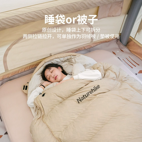 Naturehike Зимний спальный мешок с пухом для взрослых, дорожная удерживающая тепло палатка для кемпинга, увеличенная толщина