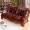 Mùa đông dày màu đỏ gỗ rắn sofa đệm sang trọng đệm chống trượt đơn đôi ba giả len