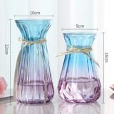 [Два -цельный комплект] Nordic Glass Vase Color Transparent Lily Figeth Bamboo Гидравлическая ваза гостиная цветочные украшения украшения