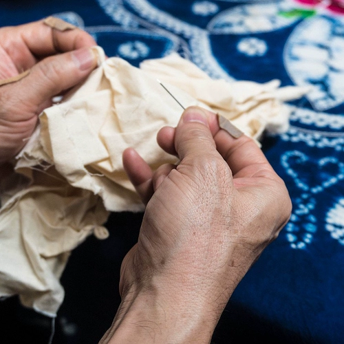 Yunnan Dali Bai People People Teal Tie -Teal -Shatbing Clate Clateed Clateed Blue Dyeing Pure Cotton Long -Cotton Long Tablecloth Home Supplies