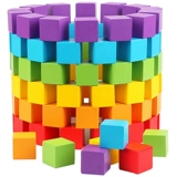 Куб, конструктор для обучения математике, деревянные квадратные маленькие учебные пособия, детская интеллектуальная игрушка для детского сада