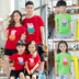 Pig Pecs cha mẹ và con nạp mùa hè 2018 làn sóng mới đầy đủ trang trí nội thất một gia đình ba mẹ và con ngắn tay t-shirt mùa hè Trang phục dành cho cha mẹ và con