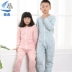 Cô gái chần 2 bộ đồ trẻ em lớn trẻ em ấm áp 3 bộ đồ ngủ trẻ em một mảnh mùa thu quần áo bé trai dày lên