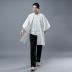 Hanfu nam phong cách Trung Quốc trang phục sinh viên hào hiệp trang phục sinh viên quốc gia mùa xuân và mùa hè tay áo rộng bên ngoài áo khoác đoạn dài - Trang phục dân tộc quần baggy nam Trang phục dân tộc