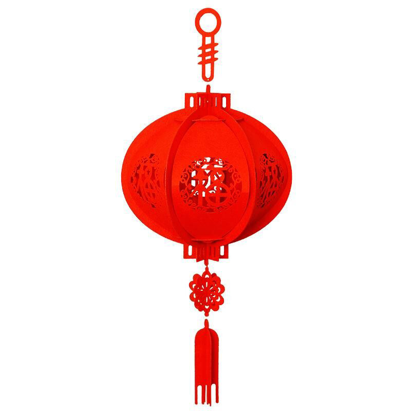 元宵节diy灯笼手工制作材料包 卡通猪年灯笼幼儿园儿童手提花灯笼_喜