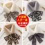 Khăn quàng cổ nữ Winter Rex Rex Leopard Leopard Ribbon Ribbon Ribbon cổ áo Bib Bib Winter Winter Dongdae Door Bow - Khăn quàng cổ / khăn quàng cổ khăn ống nam đa năng