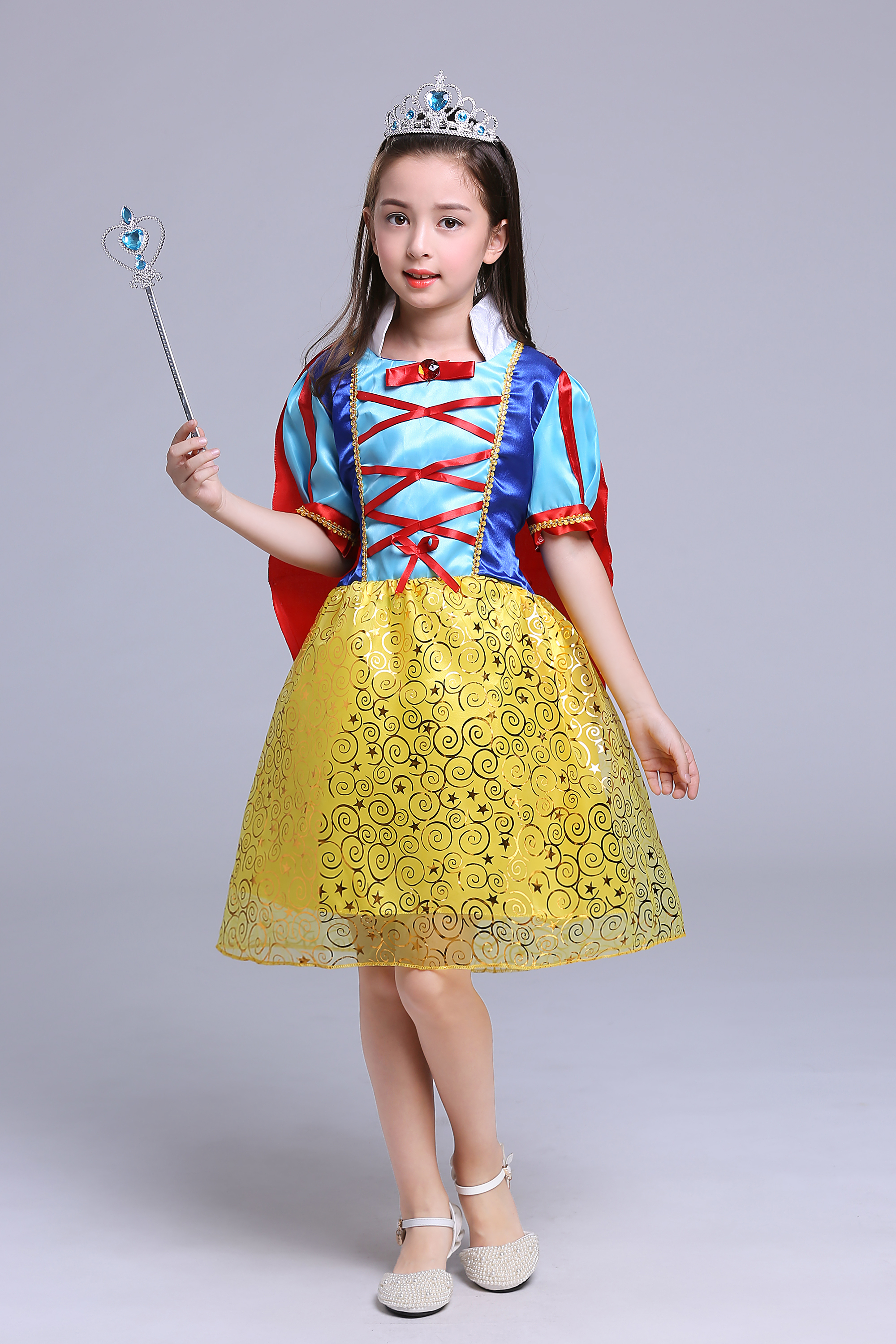 Champagnechildren stage pantomime Snow White And Seven Dwarfs clothing Magic mirror prince queen adult Performance clothes