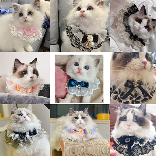 Кружевной слюнявчик, нагрудник, чокер с бантиком, милый шарф