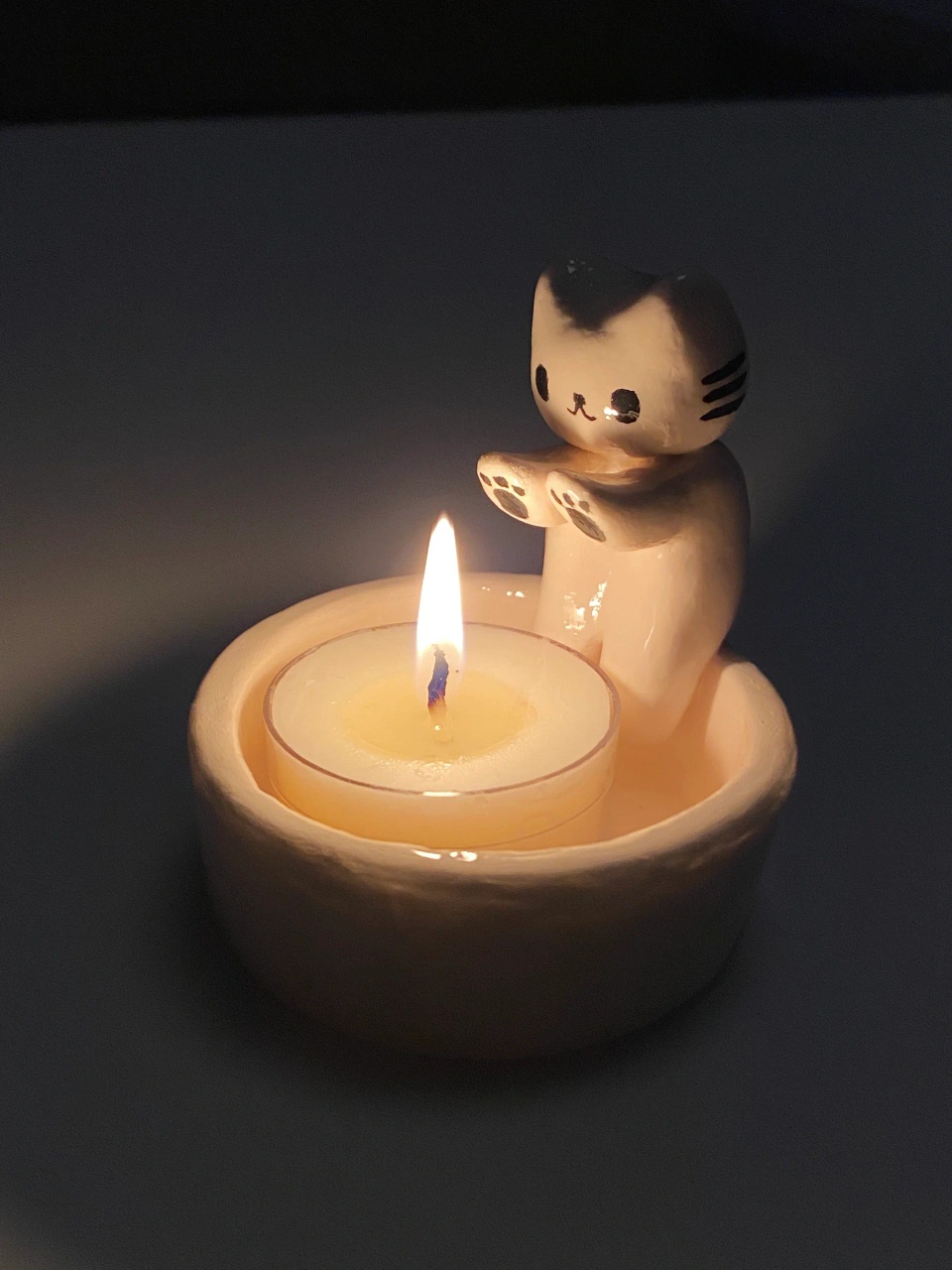 Aromatherapy Candle Holder kitten Baking Hand DIY Home Accessories Decorative Ornaments Ceramic Cute Home Daily