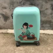 Baique linh dương xe đẩy trường hợp Sanshenghua hành lý phổ quát bánh xe đẩy trường hợp nữ 20 inch lên máy bay mật khẩu vali
