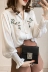 Fat mm thời trang áo sơ mi dài tay Hàn Quốc cộng với phân bón XL Nữ 200 kg áo sơ mi dài tay lỏng lẻo