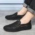 Dép nam 2019 hè mới bằng da thoáng khí giày nam đế mềm, giày thoáng mát Phiên bản Hàn Quốc của xu hướng giày nam - Sandal Sandal