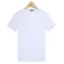 Nam cotton trung niên mùa hè lỏng cũ áo áo rắn màu vest vòng cổ ngắn tay T-Shirt t-shirt cotton