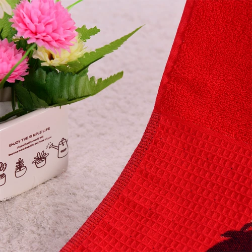 Чистое хлопок Большой красный шарф шарф новичок свадебное полотенце обратно в свадебную пару красот для лица полотенце бутик для лица PA Box Бесплатная доставка