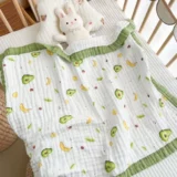 Марлевое хлопковое детское тонкое летнее полотенце для выхода на улицу, коляска для сна, прохладное одеяло