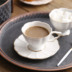 Bắc Âu đơn giản vàng sọc gốm hoa trà Cup Sauce Bone Trung Quốc Espresso Cup Saucer Tiếng Anh Trà chiều trà - Cà phê bình pha cà phê cold brew Cà phê