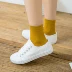 Giữa vớ ống mùa hè phần mỏng ladies socks Hàn Quốc thể thao màu rắn khử mùi cotton thoáng khí phụ nữ vớ tất lười nữ Bít tất nữ