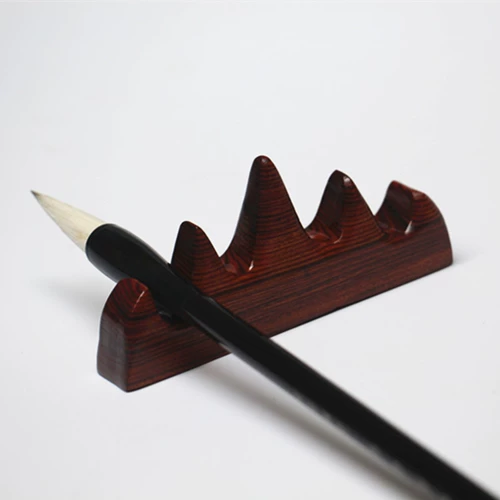 Hongzi Mu Wuzhishan Pen кладет ручки ручек и поставки каллиграфии с твердым деревом, четыре сокровища