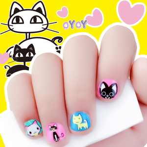 儿童指甲贴纸美甲贴画宝宝黏贴纸韩国女孩公主无毒防水指甲贴礼物