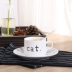 Tây tấm hộ gia đình bộ đồ ăn hoạt hình mèo món cà phê cốc ăn nhẹ tấm bít tết tấm bánh tấm trái cây tấm tấm Đồ ăn tối