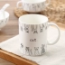 Western tấm gốm sáng tạo bộ đồ ăn hoạt hình mèo món ăn tấm tấm bít tết tấm tấm hình chữ nhật tấm