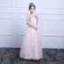 Váy bé gái dài hoa pettiskirt màu hồng trẻ em khoe công chúa đầm ngắn váy piano mùa đông - Váy trẻ em Váy trẻ em