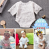 Bé sơ sinh quần áo 6-12 tháng nữ bé trăm ngày tuổi ren túi rắm hafu mùa hè onesies Áo liền quần