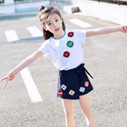 Váy bé gái hè 2018 cho bé gái quần áo 5 bộ 6 bộ thời trang 7 mới hai phiên bản Hàn Quốc 8 thủy triều 10-12 tuổi