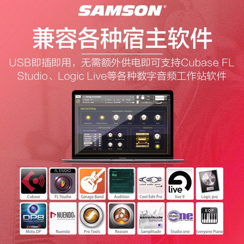 Samson Shanxun MIDI -клавиатура Графит 49/M25 Sem -Match Carbon 61 Synthet