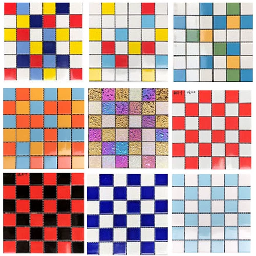 Красочные шахматы, мозаика, нескользящий бассейн